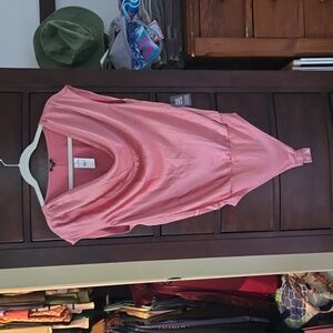 Express cowl neck blush pink top